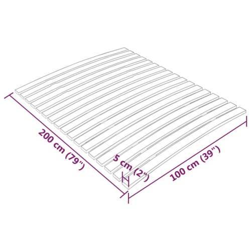Podnica za krevet sa 17 letvica 100 x 200 cm - 100 x 200 cm Cijena