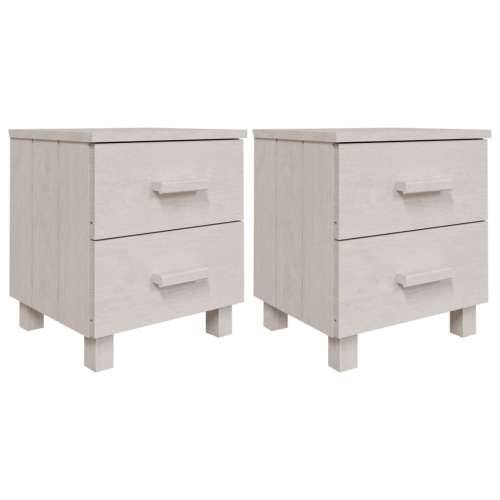 Noćni ormarići HAMAR 2 kom bijeli 40 x 35 x 44,5 cm od borovine - Bijela 2 Cijena