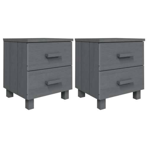 Noćni ormarići HAMAR 2 kom tamnosivi 40x35x44,5 cm od borovine - Tamno siva 2 Cijena