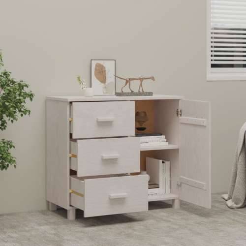 Komoda bijela 90 x 40 x 80 cm od masivne borovine - Bijela 1 Cijena