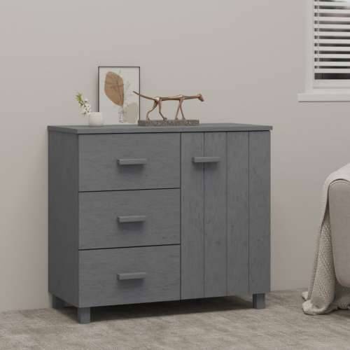 Komoda HAMAR tamnosiva 90 x 40 x 80 cm od masivne borovine - Tamno siva 1 Cijena
