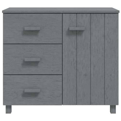 Komoda HAMAR tamnosiva 90 x 40 x 80 cm od masivne borovine - Tamno siva 1 Cijena