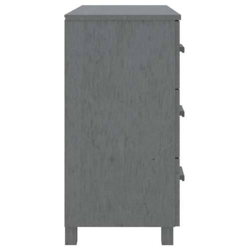 Komoda HAMAR tamnosiva 90 x 40 x 80 cm od masivne borovine - Tamno siva 1 Cijena