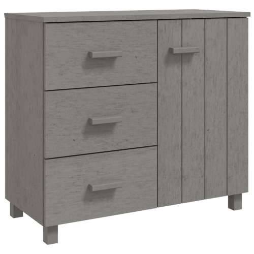 Komoda HAMAR svjetlosiva 90 x 40 x 80 cm od masivne borovine - Svjetlosiva 1 Cijena