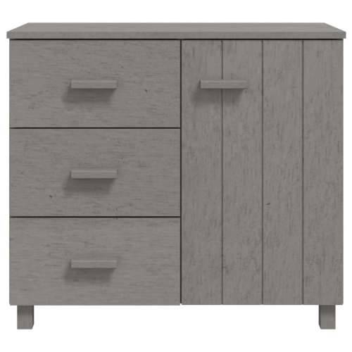 Komoda HAMAR svjetlosiva 90 x 40 x 80 cm od masivne borovine - Svjetlosiva 1 Cijena