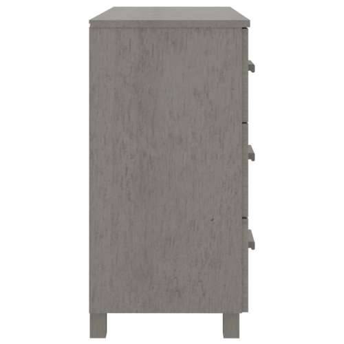 Komoda HAMAR svjetlosiva 90 x 40 x 80 cm od masivne borovine - Svjetlosiva 1 Cijena