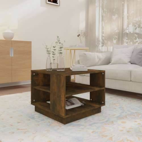 Stolić za kavu dimljena boja hrasta 55 x 55 x 43 cm drveni - Dimljeni hrast 55 x 55 x 43 cm 1 Cijena