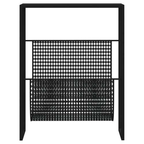 Stalak za časopise crni 35 x 15 x 45 cm čelični - Crna 1 Cijena