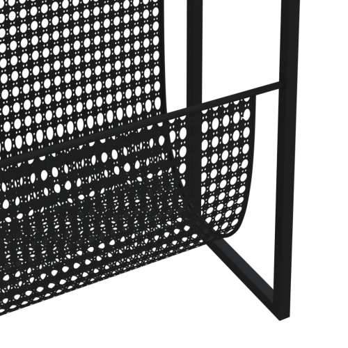 Stalak za časopise crni 35 x 15 x 45 cm čelični - Crna 1 Cijena