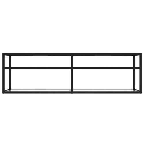 TV ormarić prozirni 140 x 40 x 40,5 cm od kaljenog stakla - Crna i prozirna 1 140 cm Cijena