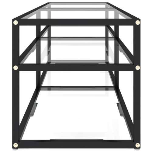 TV ormarić prozirni 140 x 40 x 40,5 cm od kaljenog stakla - Crna i prozirna 1 140 cm Cijena