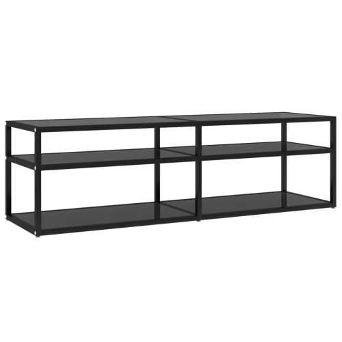 TV ormarić crni 140 x 40 x 40,5 cm od kaljenog stakla - Crna 1 140 cm Cijena