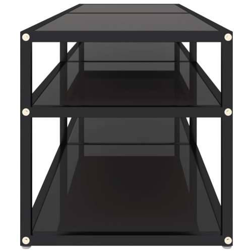 TV ormarić crni 140 x 40 x 40,5 cm od kaljenog stakla - Crna 1 140 cm Cijena