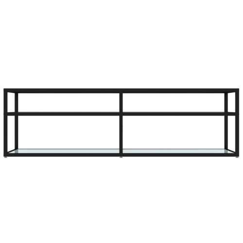 TV ormarić boja bijelog mramora 140x40x40,5 cm kaljeno staklo - Crna i bijeli mramor 1 140 cm Cijena