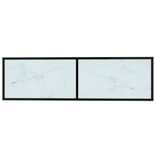 TV ormarić boja bijelog mramora 140x40x40,5 cm kaljeno staklo - Crna i bijeli mramor 1 140 cm Cijena