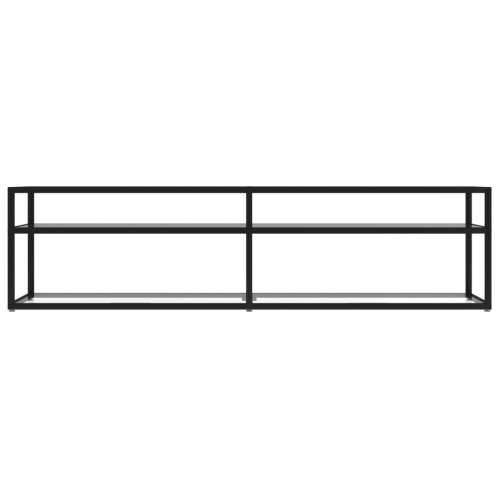 TV ormarić prozirni 160 x 40 x 40,5 cm od kaljenog stakla - Crna i prozirna 1 160 cm Cijena