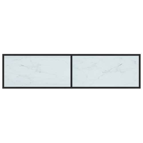 TV ormarić boja bijelog mramora 160x40x40,5 cm kaljeno staklo - Crna i bijeli mramor 1 160 cm Cijena