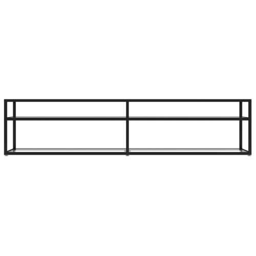 TV ormarić prozirni 180 x 40 x 40,5 cm od kaljenog stakla - Crna i prozirna 1 180 cm Cijena