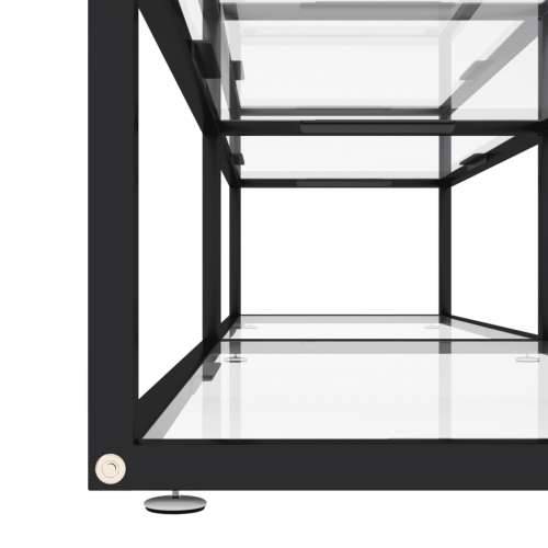 TV ormarić prozirni 180 x 40 x 40,5 cm od kaljenog stakla - Crna i prozirna 1 180 cm Cijena