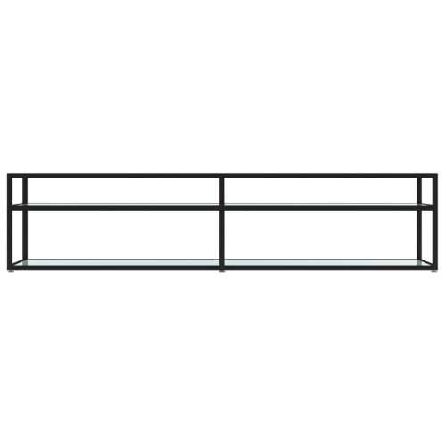 TV ormarić boja bijelog mramora 180x40x40,5 cm kaljeno staklo - Crna i bijeli mramor 1 180 cm Cijena