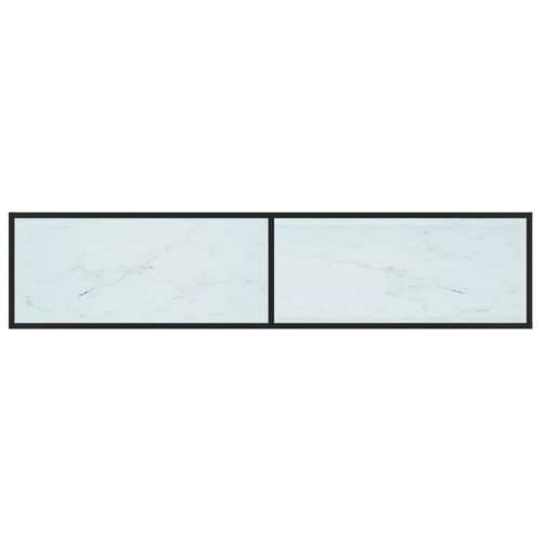 TV ormarić boja bijelog mramora 180x40x40,5 cm kaljeno staklo - Crna i bijeli mramor 1 180 cm Cijena