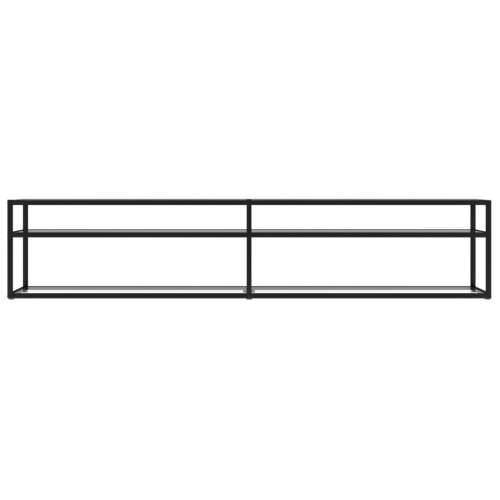 TV ormarić prozirni 200 x 40 x 40,5 cm od kaljenog stakla - Crna i prozirna 1 200 cm Cijena