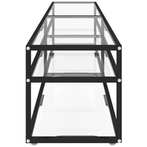 TV ormarić prozirni 200 x 40 x 40,5 cm od kaljenog stakla - Crna i prozirna 1 200 cm Cijena