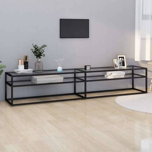 TV ormarić prozirni 220 x 40 x 40,5 cm od kaljenog stakla - Crna i prozirna 1 220 cm Cijena