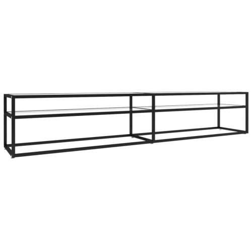TV ormarić prozirni 220 x 40 x 40,5 cm od kaljenog stakla - Crna i prozirna 1 220 cm Cijena