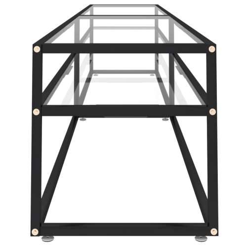 TV ormarić prozirni 220 x 40 x 40,5 cm od kaljenog stakla - Crna i prozirna 1 220 cm Cijena