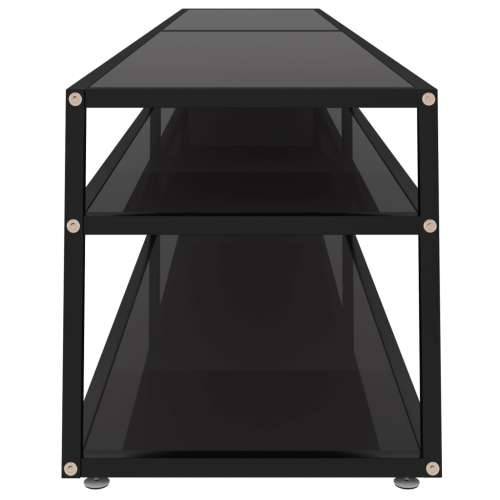 TV ormarić crni 220 x 40 x 40,5 cm od kaljenog stakla - Crna 1 220 cm Cijena