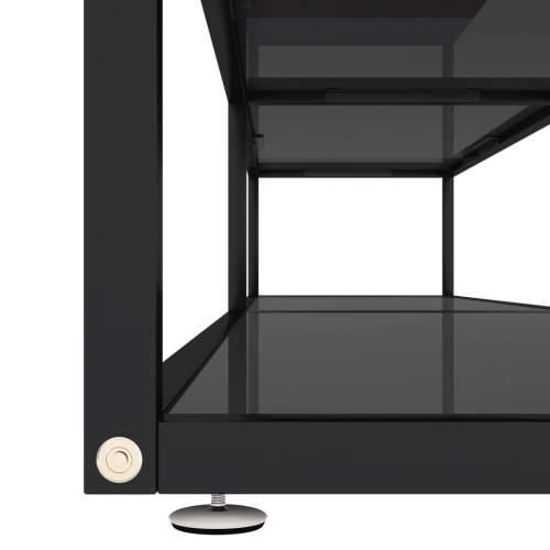 TV ormarić crni 220 x 40 x 40,5 cm od kaljenog stakla - Crna 1 220 cm Cijena
