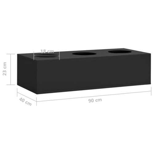 Uredska posuda za cvijeće antracit 90 x 40 x 23 cm čelična - Antracit 1 Cijena