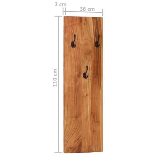 Zidne vješalice za kapute 2 kom 36x3x110 cm od bagremovog drva Cijena