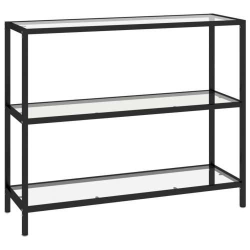 Prozirna polica 100 x 36 x 90 cm od kaljenog stakla - Crna i prozirna 1 Cijena