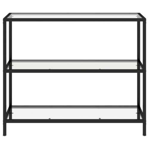 Prozirna polica 100 x 36 x 90 cm od kaljenog stakla - Crna i prozirna 1 Cijena