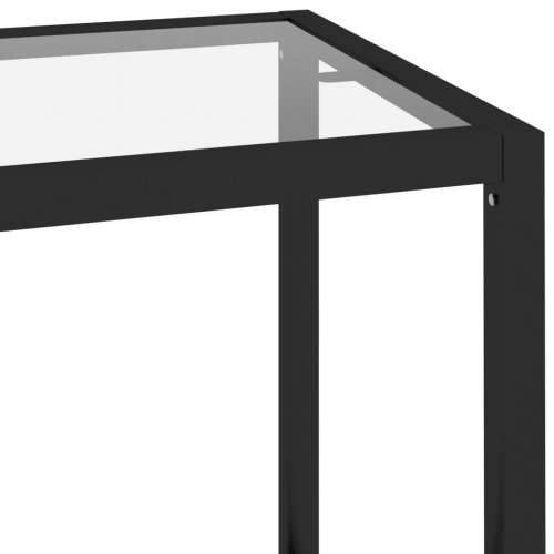 Prozirna polica 100 x 36 x 90 cm od kaljenog stakla - Crna i prozirna 1 Cijena