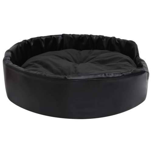 Krevet za pse crni 90 x 79 x 20 cm od pliša i umjetne kože - Crna 90 x 79 x 20 cm Cijena