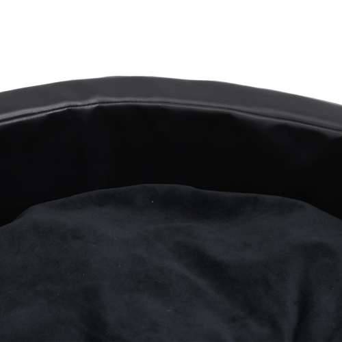 Krevet za pse crni 90 x 79 x 20 cm od pliša i umjetne kože - Crna 90 x 79 x 20 cm Cijena