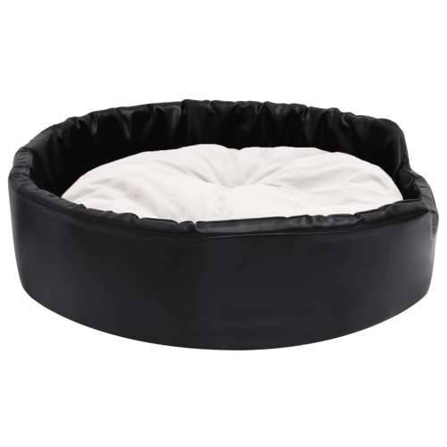 Krevet za pse crni i bež 90 x 79 x 20 cm pliš i umjetna koža Cijena