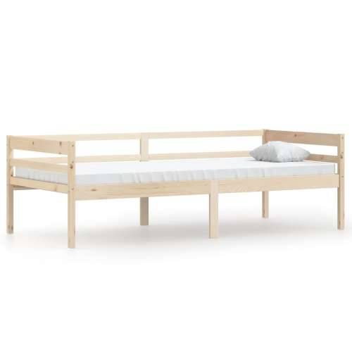 Okvir za krevet od masivne borovine 90 x 200 cm - Smeđa Cijena