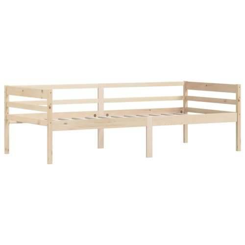 Okvir za krevet od masivne borovine 90 x 200 cm - Smeđa Cijena