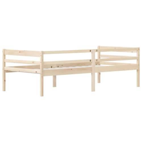Okvir za krevet od masivne borovine 90 x 200 cm - Smeđa Cijena