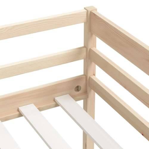 Okvir za krevet od masivne borovine 90 x 200 cm - Smeđa Cijena