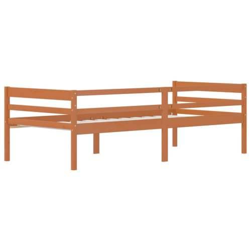 Okvir za krevet od masivne borovine smeđa boja meda 90 x 200 cm - boja meda Cijena