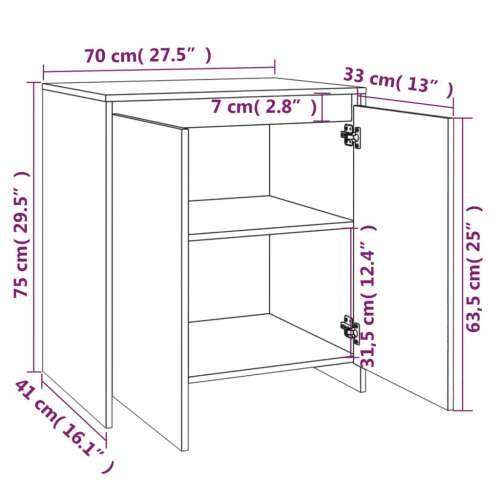 Komoda boja hrasta sonome 70x41x75 cm od konstruiranog drva - sonoma hrast 1 Cijena