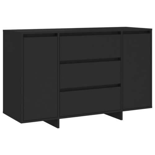 Komoda s 3 ladice crna 120 x 41 x 75 cm konstruirano drvo - Crna 1 Cijena