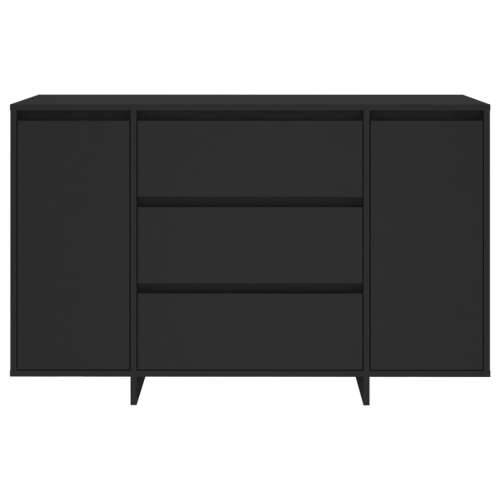 Komoda s 3 ladice crna 120 x 41 x 75 cm konstruirano drvo - Crna 1 Cijena