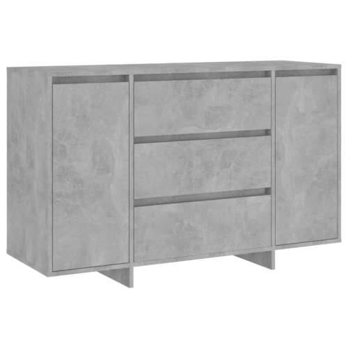 Komoda s 3 ladice boja betona 120x41x75 cm konstruirano drvo - Beton siva 1 Cijena
