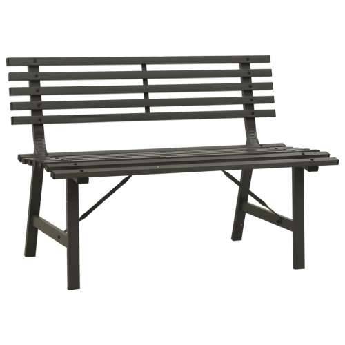 Vrtna klupa 110 cm čelična crna - Crna 1 Cijena